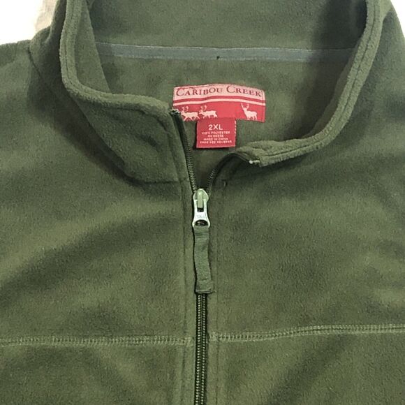 Caribou Creek Green Fleece Vest 2XL - Picture 2 of 10